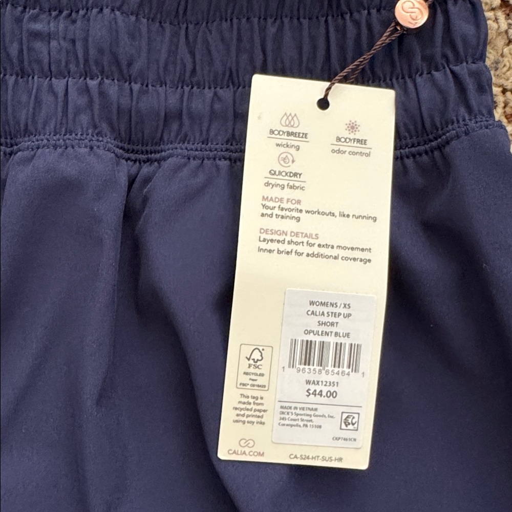 NWT Calia Women's Step Up Short | Opulent Blue | Size XS - Picture 8 of 9